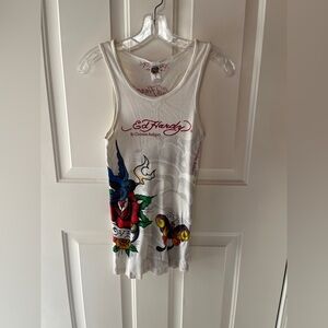 vintage y2k mint  condition Ed Hardy ribbed tank - size small women/teen